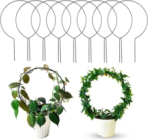 Acrux7 10 Pcs Trellis for Climbing Plants Indoor Plant Trellis Small Circle Trellis Plant Supports for Potted Plants Vines Hoya Topiary Frames