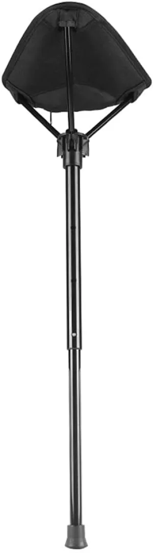 Adjustable Telescopic Folding Stool Portable Single Leg Tall Chair for Outdoor Camping Walking