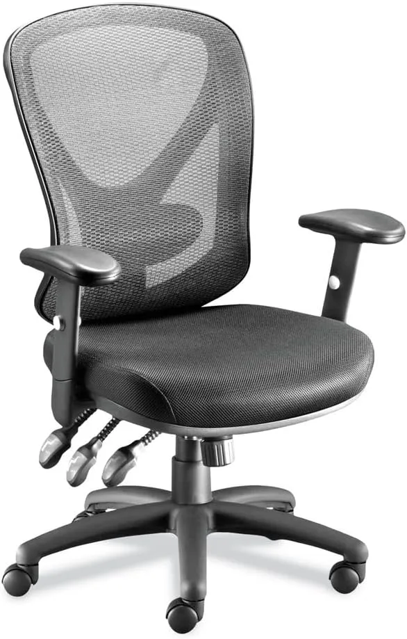 Alera ALEAS42M14 15 in. - 18.82 in. Seat Height Aeson Series Multifunction Task Chair Supports Up to 275 lbs. - Black