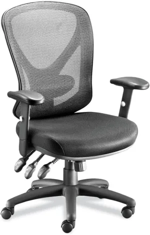 Alera ALEAS42M14 15 in. - 18.82 in. Seat Height Aeson Series Multifunction Task Chair Supports Up to 275 lbs. - Black