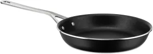 Alessi AJM110/24B Pots&Pans Frying pan in Aluminium with Non-Stick Interior. Handle in 18/10 Stainless Steel, One Size, Black
