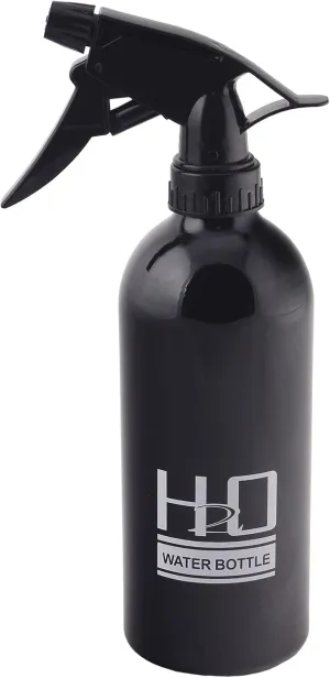 Aluminium Empty Spray Bottle with Light Weight Spray Pump | Long Lasting Professional Multipurpose Sprayer for Salon, Home & Parlours (Black, 400ML)
