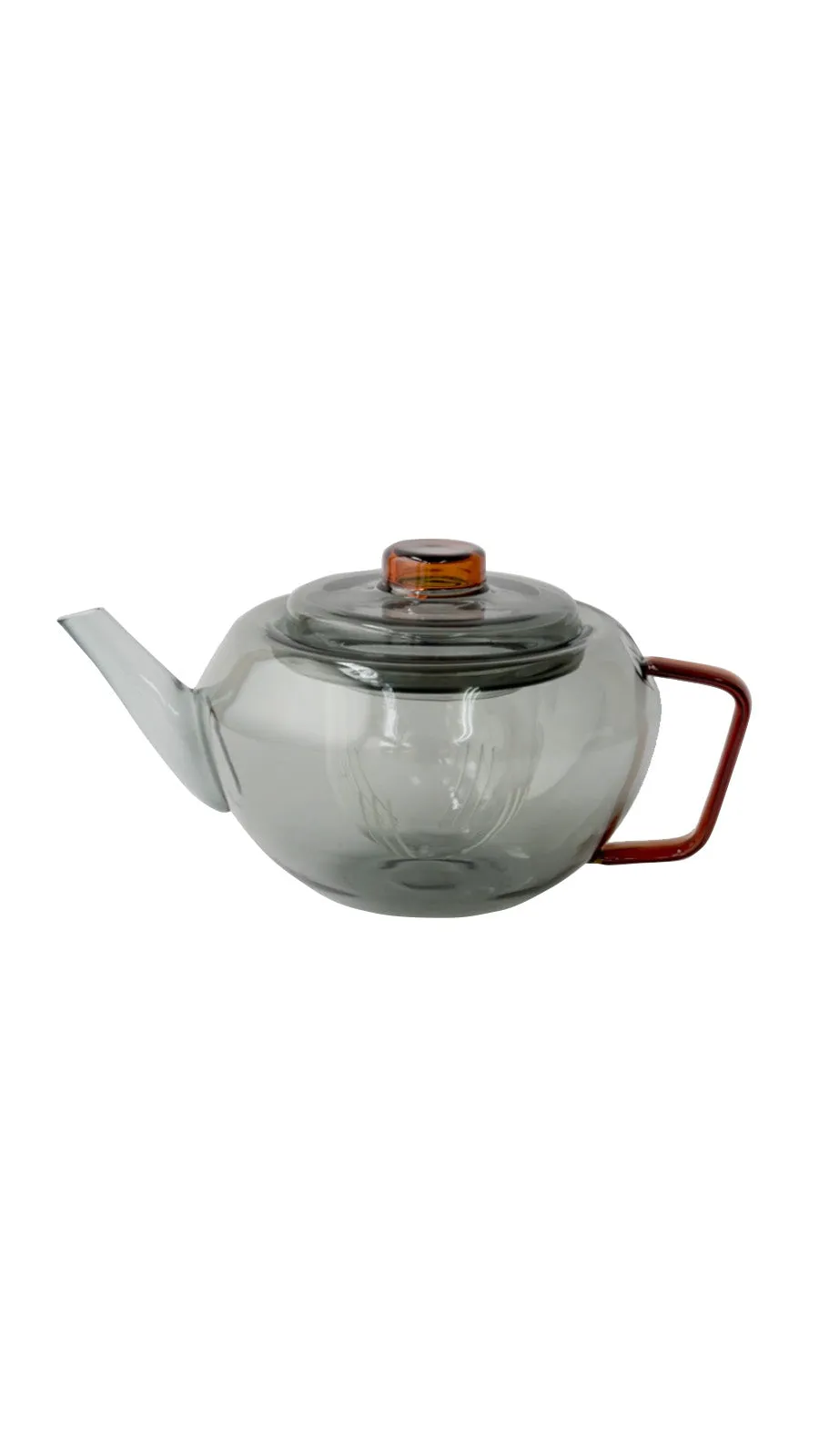 Amabro Glass Tea Pot Gray X Amber