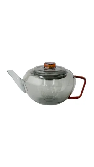Amabro Glass Tea Pot Gray X Amber