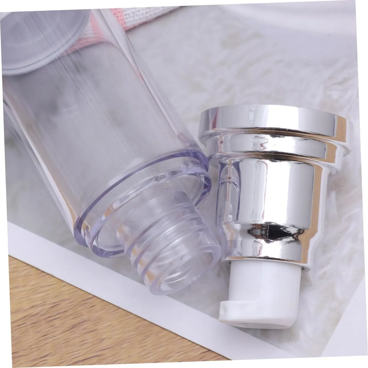 Angoily Sets Refillable Travel Bottles Mini Pump Bottles for Face Skin Care Toiletry Set Ml Ml Ml Pcs