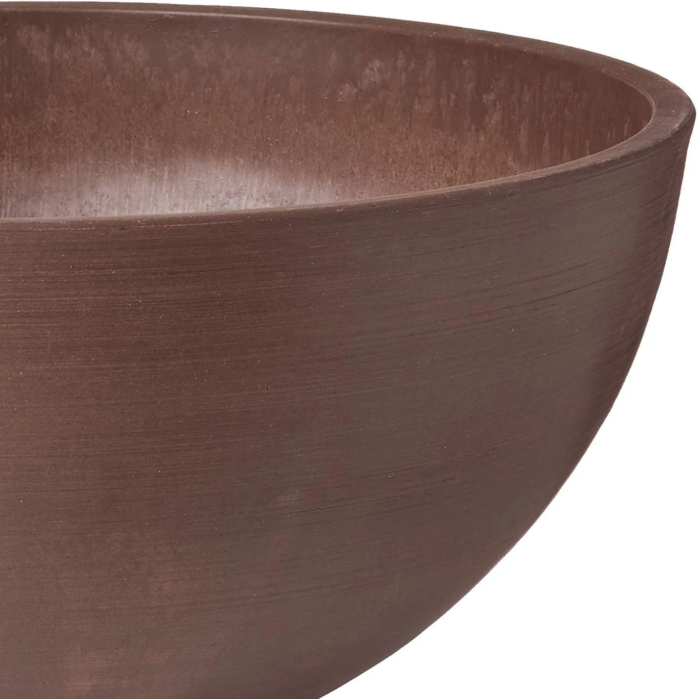 Arcadia Garden Products PSW K40C Simplicity Round Bowl, 16 by 8-Inch, Chocolate