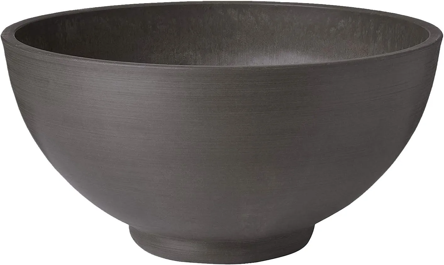 Arcadia Garden Products PSW K40DC Simplicity Round Bowl, 16 by 8-Inch, Dark Charcoal
