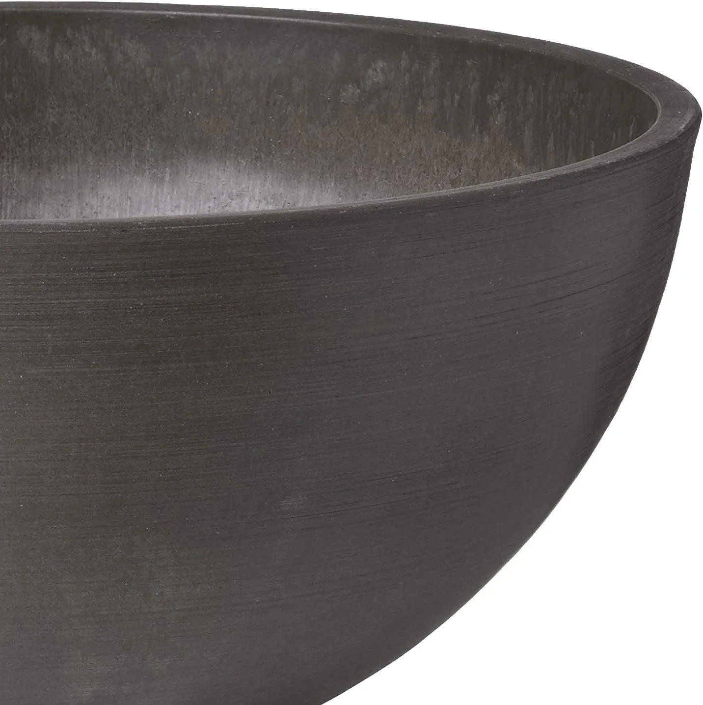 Arcadia Garden Products PSW K40DC Simplicity Round Bowl, 16 by 8-Inch, Dark Charcoal
