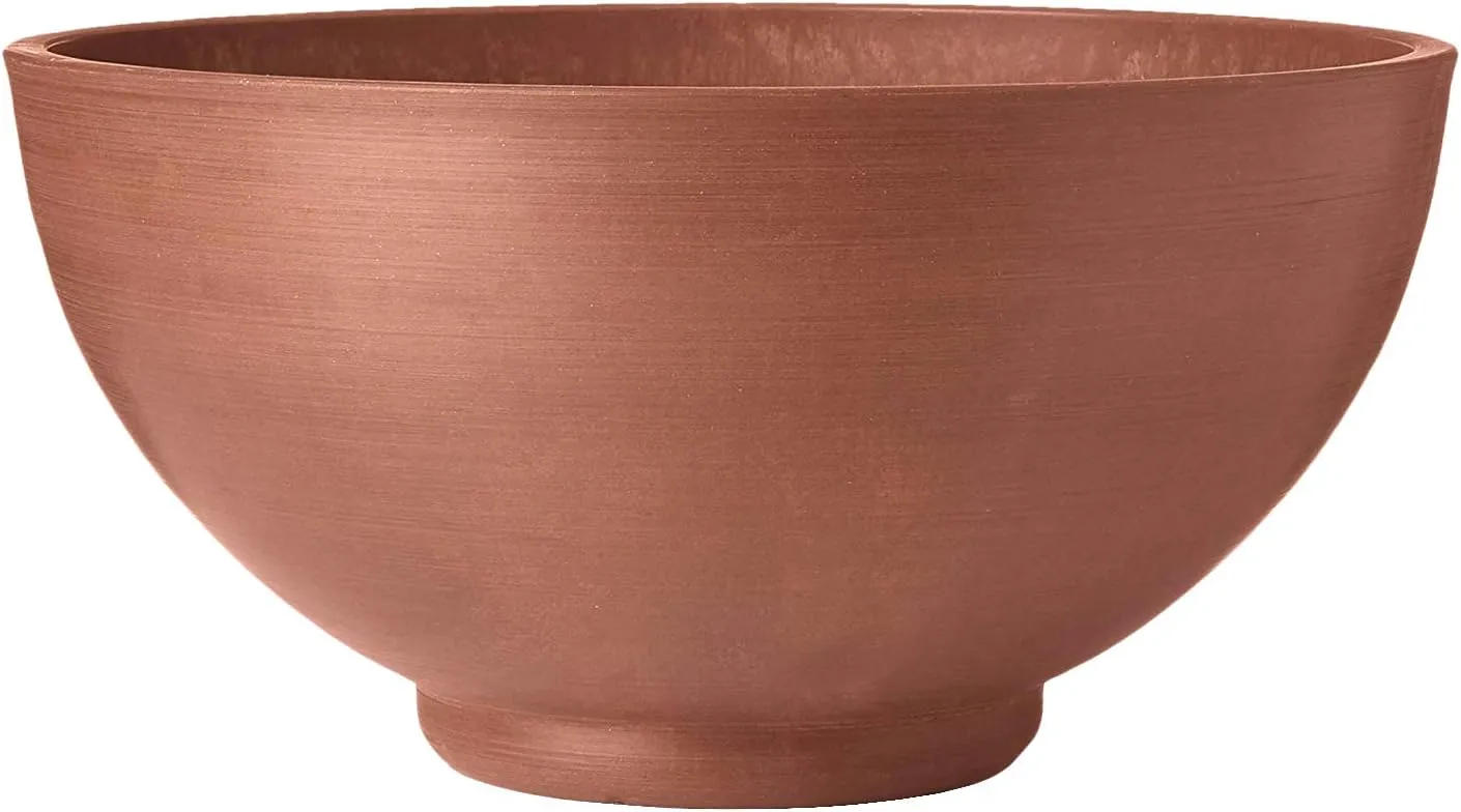 Arcadia Garden Products PSW K40TC Simplicity Bowl, 16 by 8-Inch, Terra Cotta