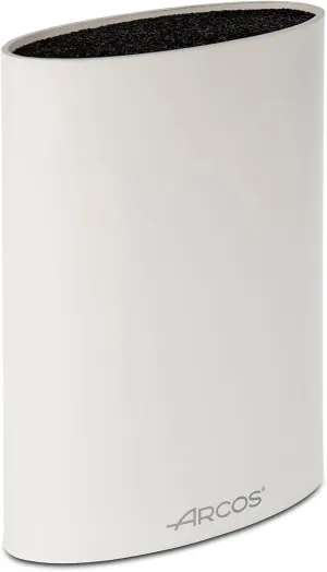 Arcos Universal Knife Block in Thermoplastic Elastomer. Knife Storage, Holds Knives up to 8'' Inch. White Color. Series Universal