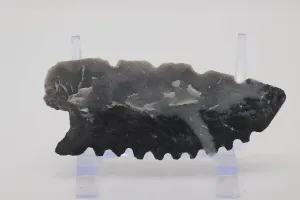 Arkansas Novaculite Serrated Eccentric Notched Knife Blade Handmade using Flint Knapping Pressure Flake Techniques Fantasy Blade Point Cosplay;Reiki Energy/Wiccan Wand Cuts Ties/Negative Energy