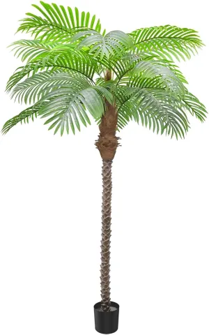 Artificial Palm Tree 8.5ft Tall Trees Plants 20Leaves Outdoor Palm Trees for Outside Patio Trees for Decor【Increased UV Protection】 (1Pack)