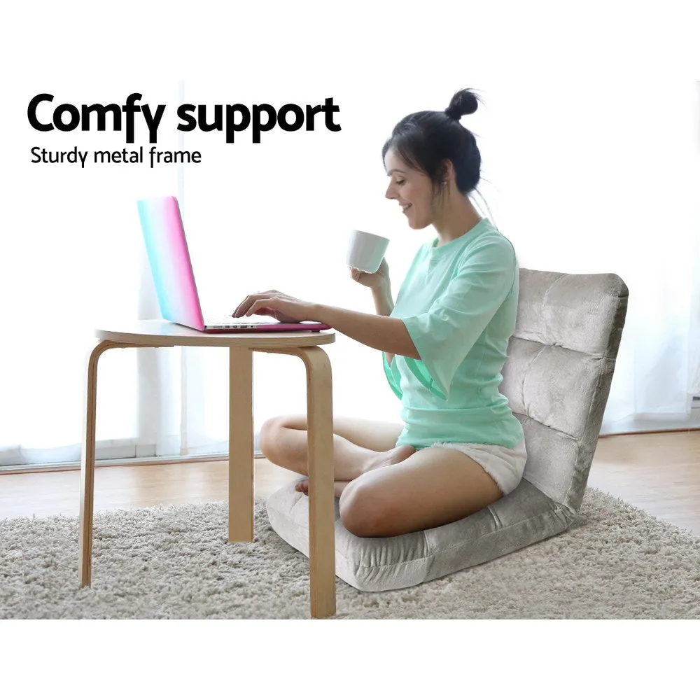 Artiss Floor Sofa Lounge Chair Futon Folding Adjustable Tatami Legless Recliner