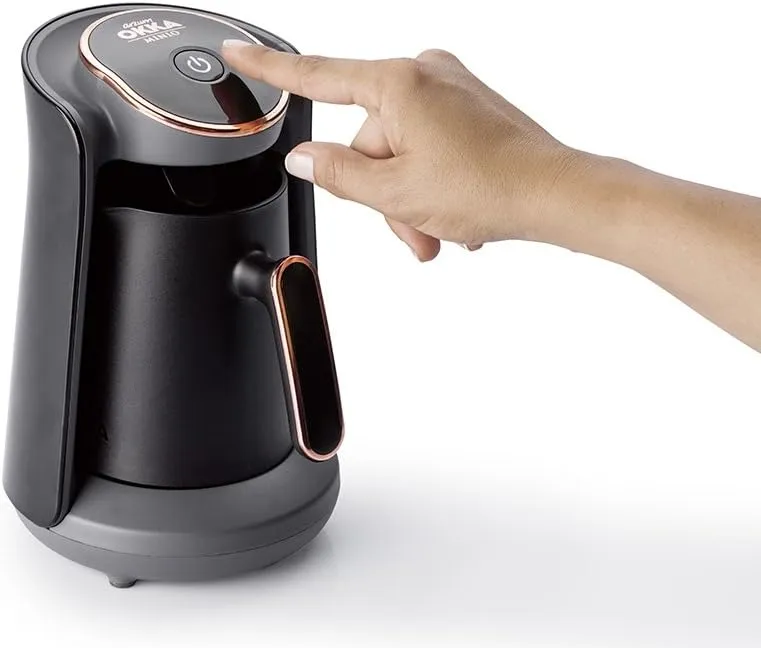 Arzum Okka Minio Automatic Turkish/Greek Coffee Machine, USA 120V UL, 4 cups, Black/Gold