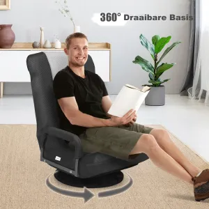 Auction Deal -Black Foldable Floor Chair with Adjustable Position