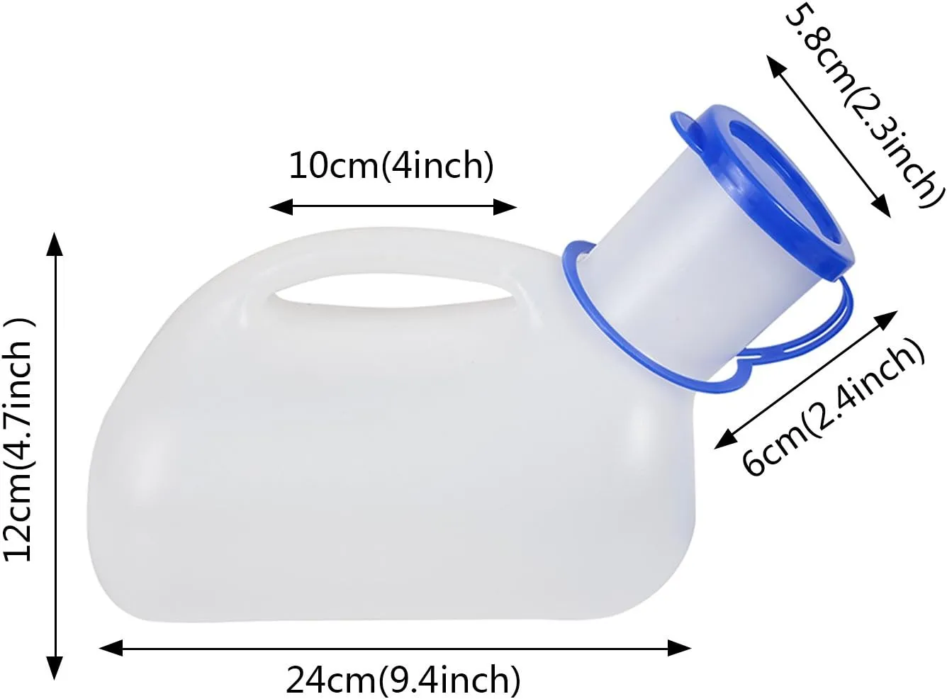 AWOKEN Unisex Urinal, Portable Toilet Urinal for Men and Women, Pee Bottle with a Sealed Lid and Funnel for Elderly Kids and Patients for Camping Outdoor Travel