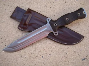 Azula Gun Holsters Busse Combat Forsaken Gemini Knife Custom Molded Leather Sheath Brown USA