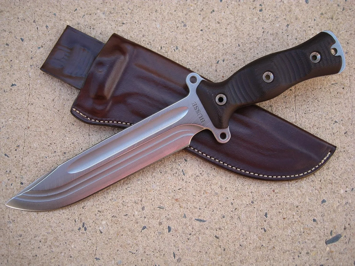 Azula Gun Holsters Busse Combat Forsaken Gemini Knife Custom Molded Leather Sheath Brown USA