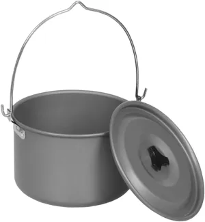 Backpacking Cooking Kit Portable Camping Pot Titanium Pot Easy to Carry for Campfires Hiking and Outdoor Cooking