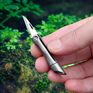 Bamboo Keychain Knife - Titanium Alloy EDC Tool