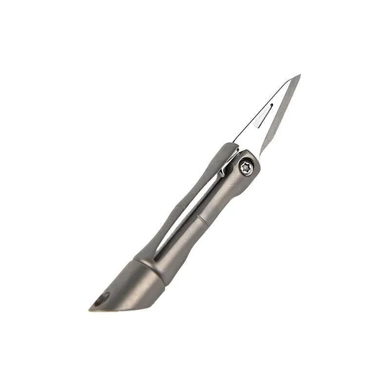 Bamboo Keychain Knife - Titanium Alloy EDC Tool