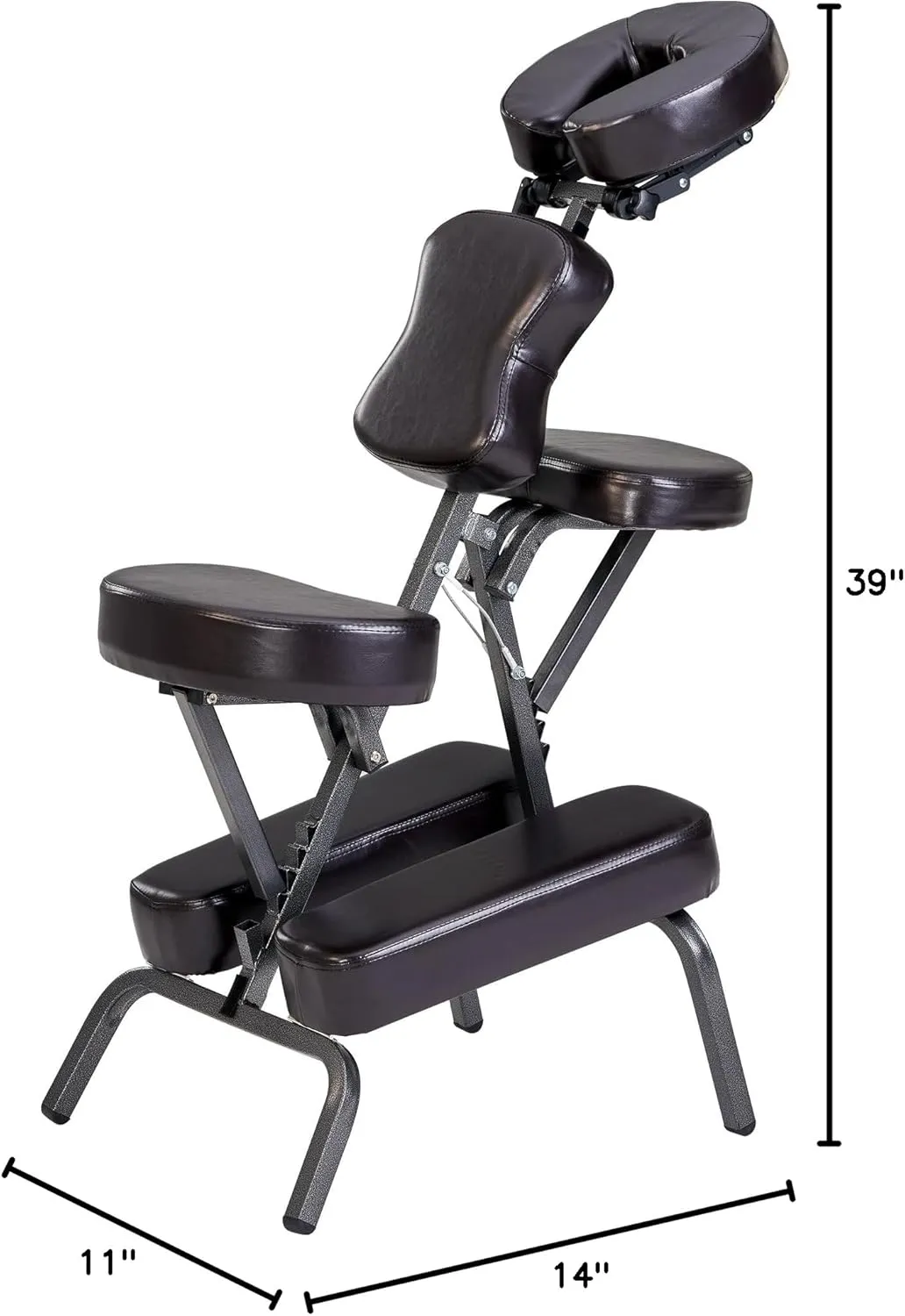 Bedford Massage Chair Portable- Lightweight with Carrying Case- Height Adjustable Folding Massage Chair Face Cradle Salon SPA