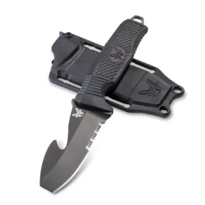 Benchmade 112SBK-BLK H20 Fixed Dive N680 Serrated Blade Knife