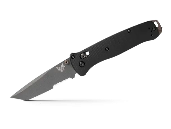 Benchmade 537SGY-03 Bailout Black Aluminum Serrated 3.38" Folding Pocket Knife