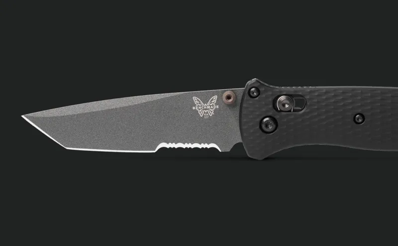 Benchmade 537SGY-03 Bailout Black Aluminum Serrated 3.38" Folding Pocket Knife