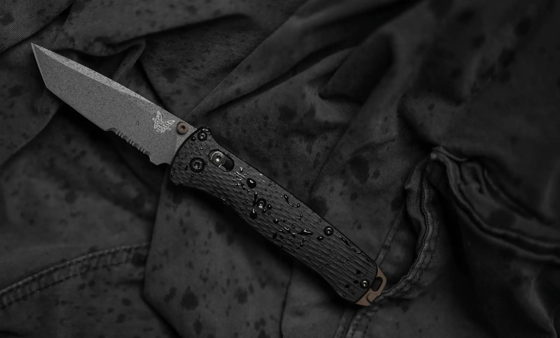 Benchmade 537SGY-03 Bailout Black Aluminum Serrated 3.38" Folding Pocket Knife