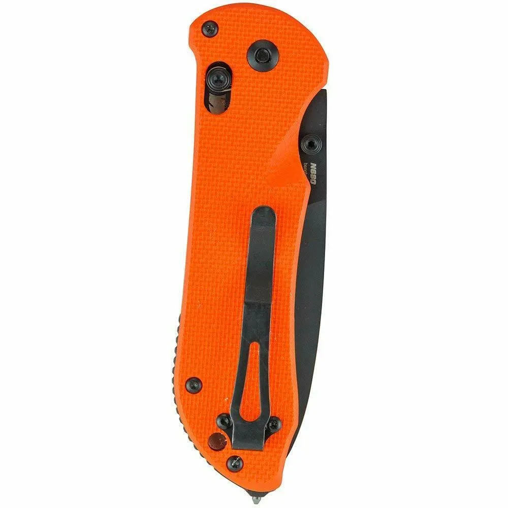 Benchmade Triage 916SBK-ORG Knife, Opposing Bevel Blade