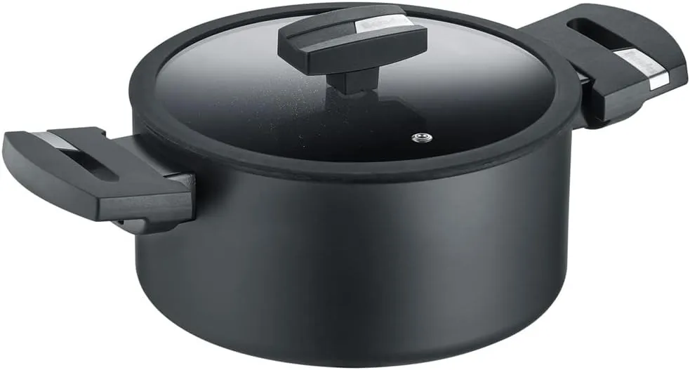 Berndes b.Green Aluminium Recycled Induction Pot 24 cm Cooking Pot Made from 100% Recycled Drinks Cans, Black