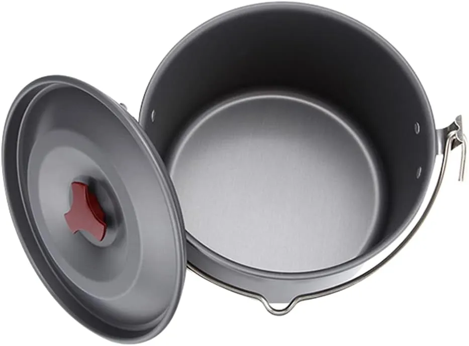 BESPORTBLE Outdoor Camping Kettle 4l Aluminum Saucepan Lightweight Non-stick Pot for Camping for Hiking Backpacking and Picnics