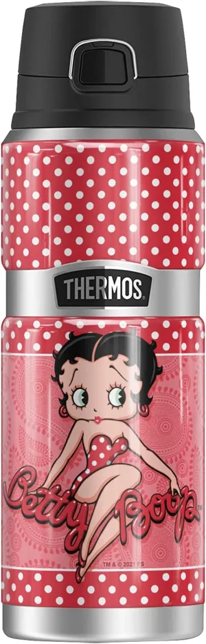 Betty Boop Paisley Dots THERMOS STAINLESS KING Stainless Steel Drink Bottle, Vacuum insulated & Double Wall, 24oz