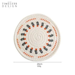 Beyza Round Woven Heat Resistant Coasters