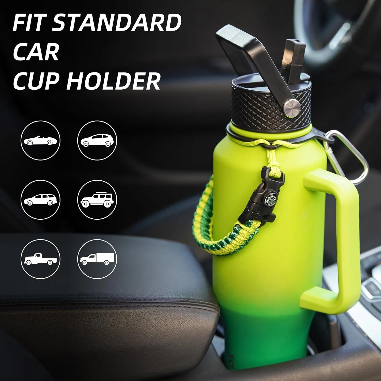 BJPKPK Insulated Water Bottles with Straw Lid, 35oz Metal Water Bottle with 2 lids & Paracord Strap, Double Wall Stainless Steel Vacuum Tumblers, Cups, Mugs, Thermos for Hot& Cold Drinks, Mint