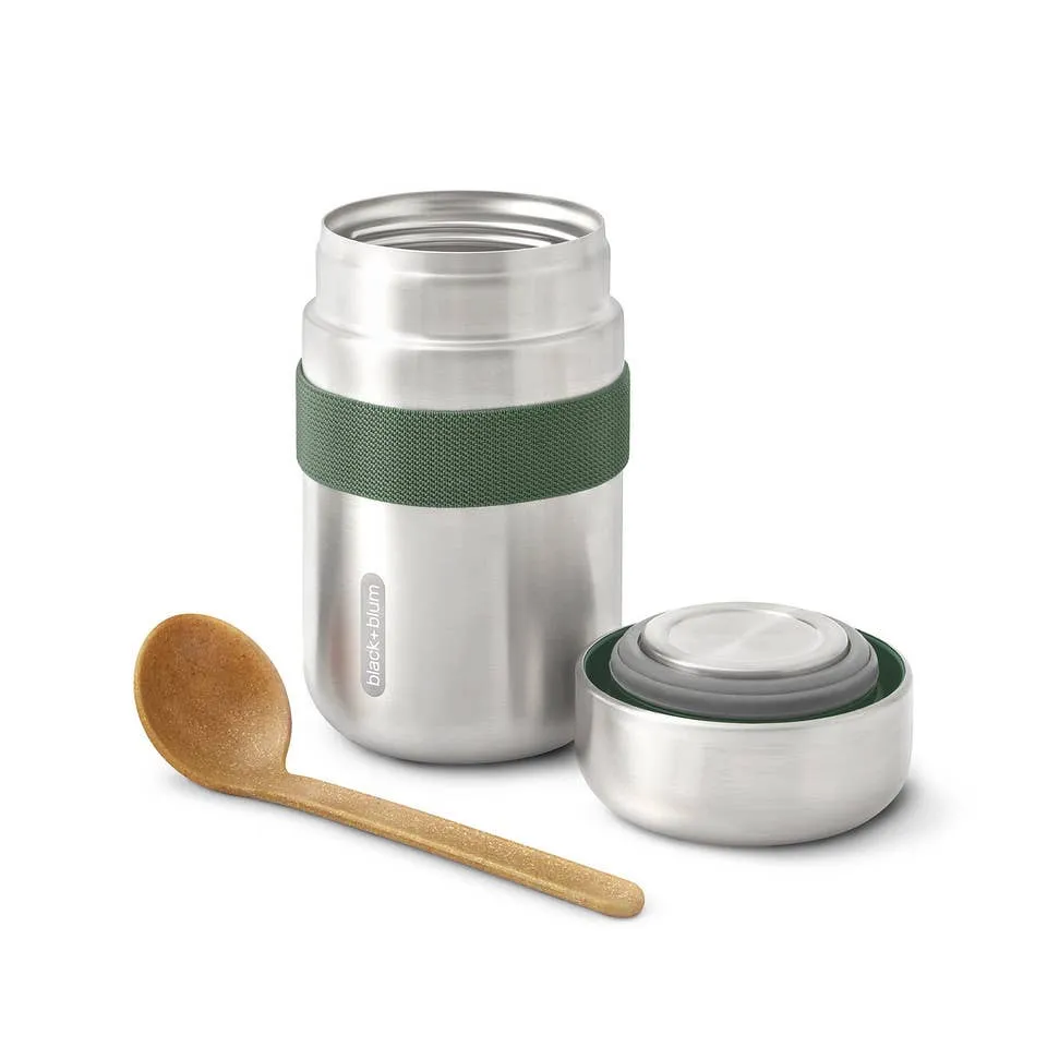 Black Blum - Insulated Flask - Leak Proof Stainless Steel Food Flask: Orange