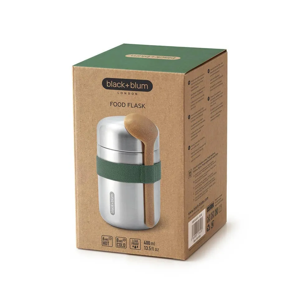 Black Blum - Insulated Flask - Leak Proof Stainless Steel Food Flask: Orange