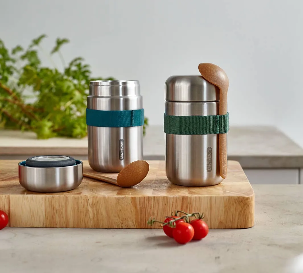 Black Blum - Insulated Flask - Leak Proof Stainless Steel Food Flask: Orange