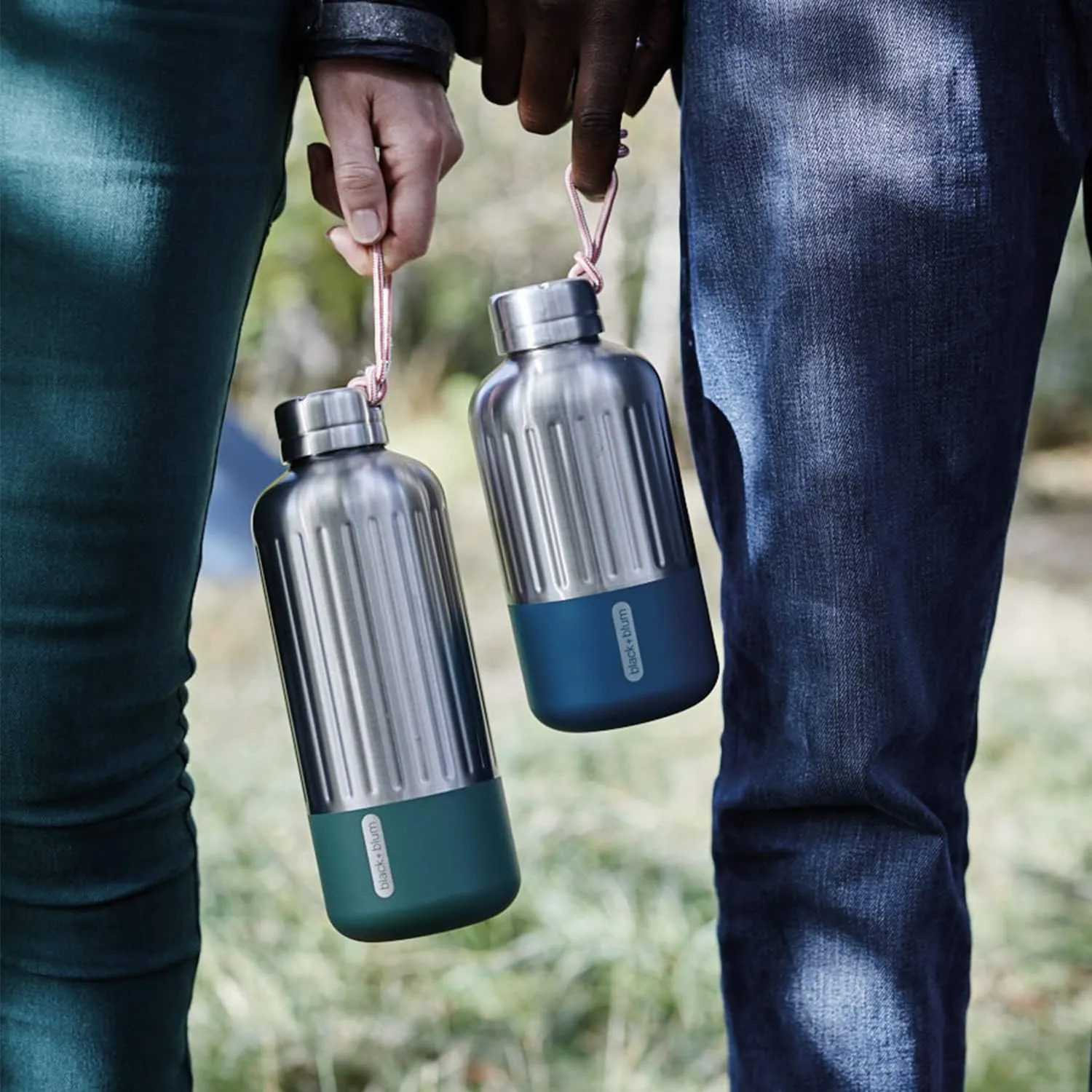 BLACK   BLUM Stainless Steel Explorer Insulated Water Bottle | Leak Proof, Vacuum Hydro Flask | Hot or Cold Drinks Tumbler | Olive, 21 oz / 650 ml