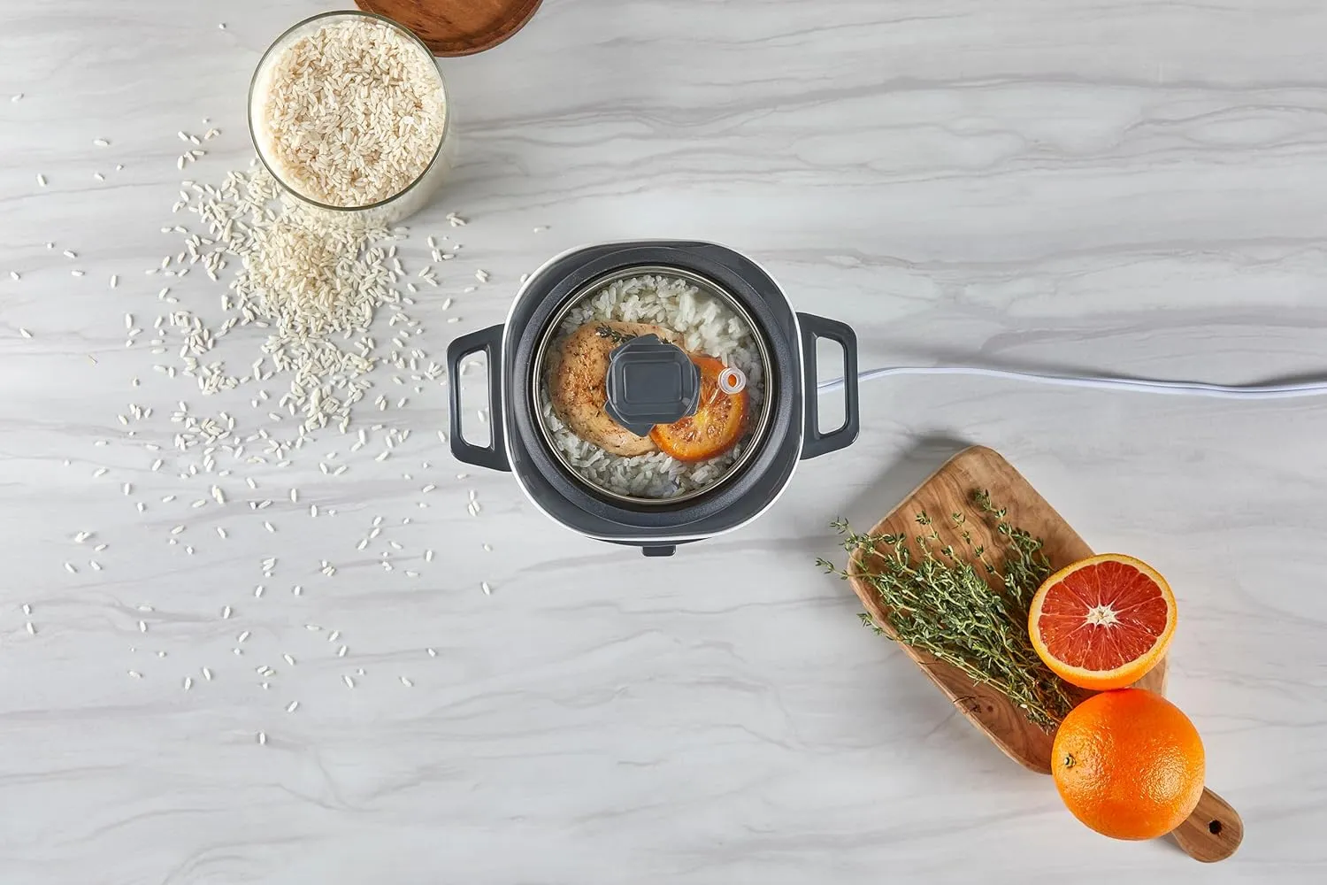 BLACK DECKER 3-Cup Rice Cooker, 1.5-cup Uncooked Rice, 3 Cups Cooked, Steaming Basket, Removable Non-Stick Bowl, One Touch