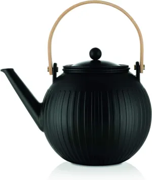 Bodum Douro Porcelain Tea Pot with Stainless Steel Infuser, 51 Ounce, Matte Black