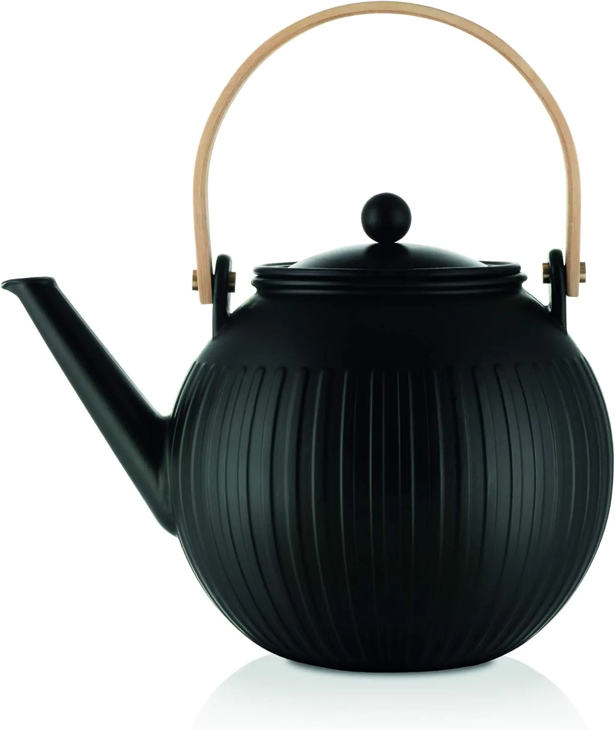 Bodum Douro Porcelain Tea Pot with Stainless Steel Infuser, 51 Ounce, Matte Black