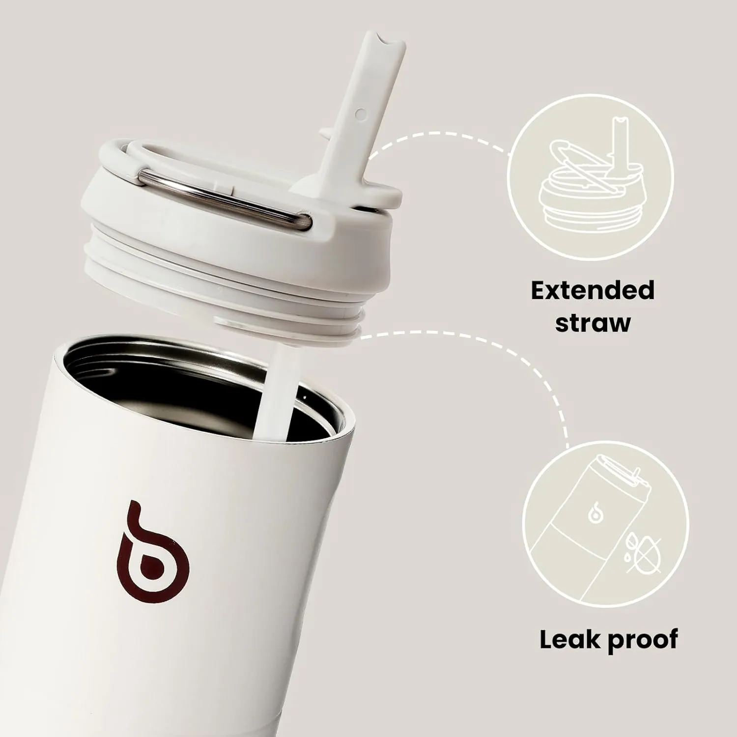 BOTTLE BOTTLE Insulated Water Bottle 24oz with Straw Lid and Handle for Sports Travel Gym Stainless Steel Water Bottles Double-Wall Vacuum Metal Leak Proof BPA-Free