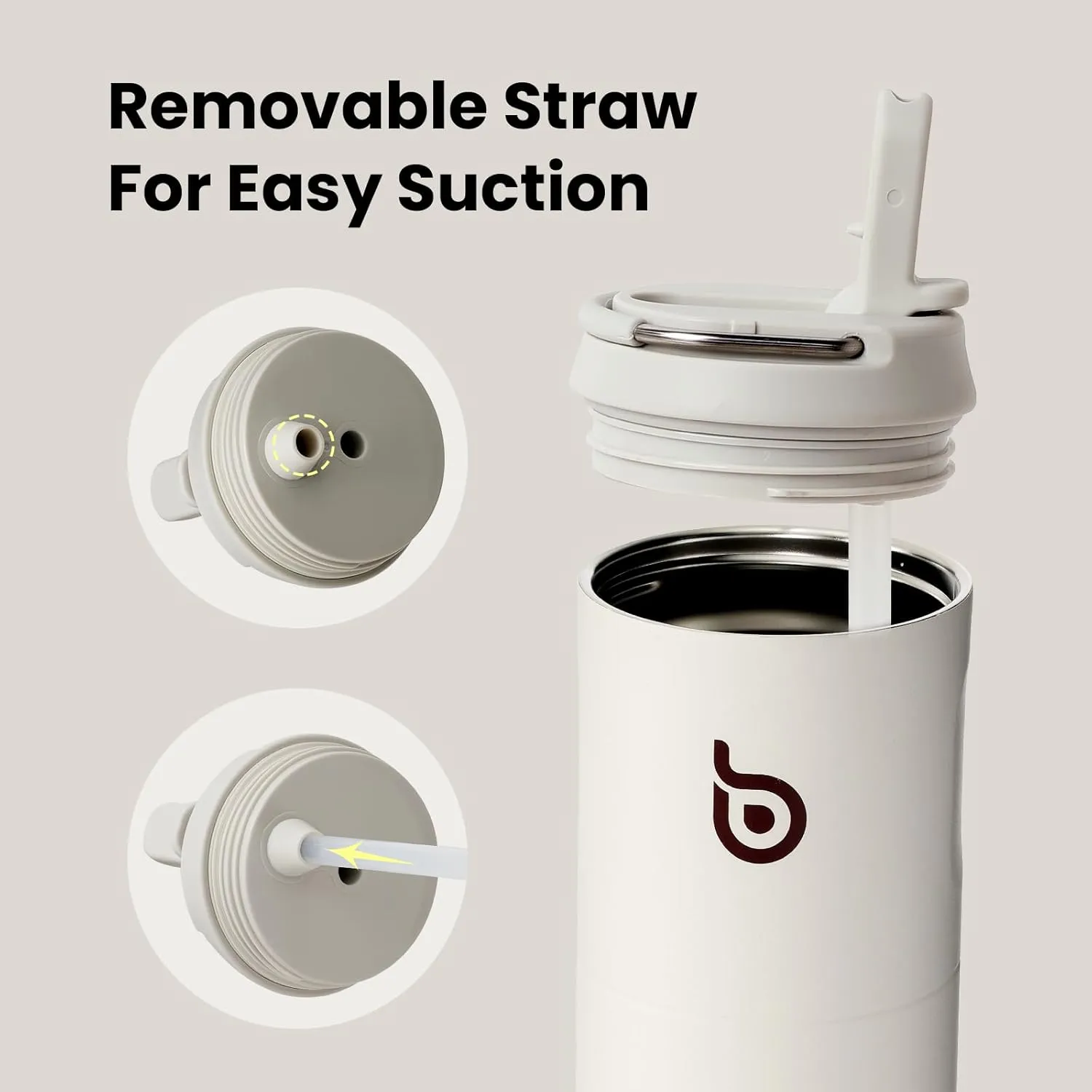 BOTTLE BOTTLE Insulated Water Bottle 24oz with Straw Lid and Handle for Sports Travel Gym Stainless Steel Water Bottles Double-Wall Vacuum Metal Leak Proof BPA-Free