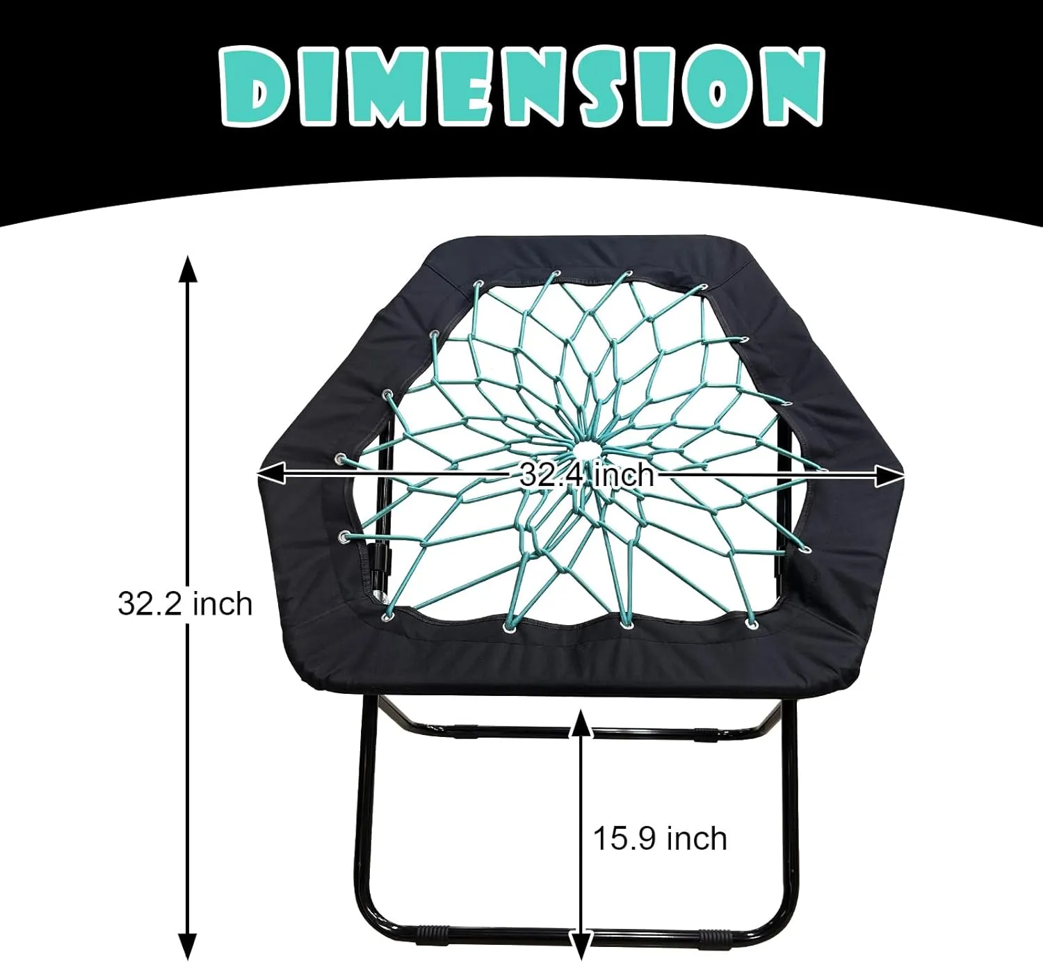 Bungee Chair Portable Foldable, Dish Chair Bunjo Game Chair for Outdoor and Indoor and Camping and BBQ (Pink) (BLACKB)