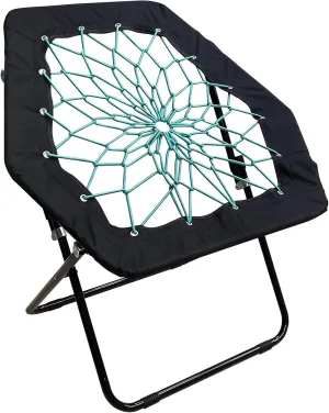 Bungee Chair Portable Foldable, Dish Chair Bunjo Game Chair for Outdoor and Indoor and Camping and BBQ (Pink) (BLACKB)