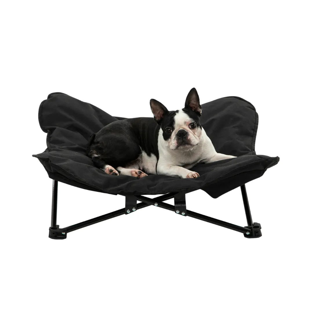 Butterfly Portable Folding Outdoor Pet Chair - Black