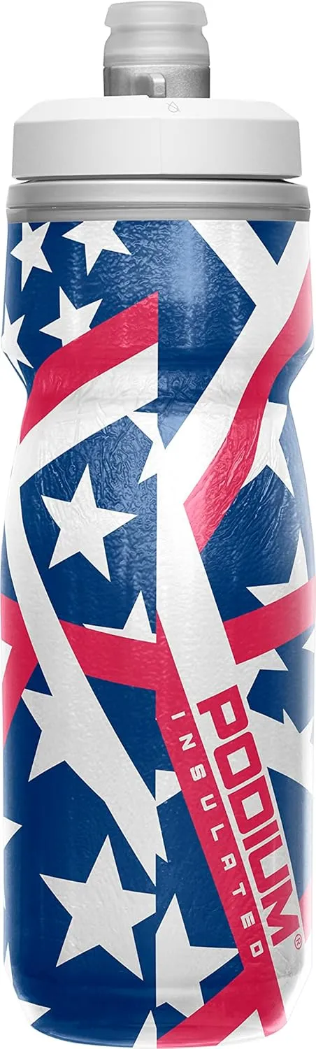 CamelBak Podium Chill Insulated Bike Water Bottle - Easy Squeeze Bottle - Fits Most Bike Cages - 21oz, U.S.A