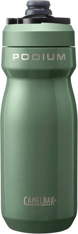 CamelBak Podium Steel Insulated Stainless Steel Bike Water Bottle – for Cycling, Fitness & Sports- Fits Most Bike Cages, 18oz - Moss